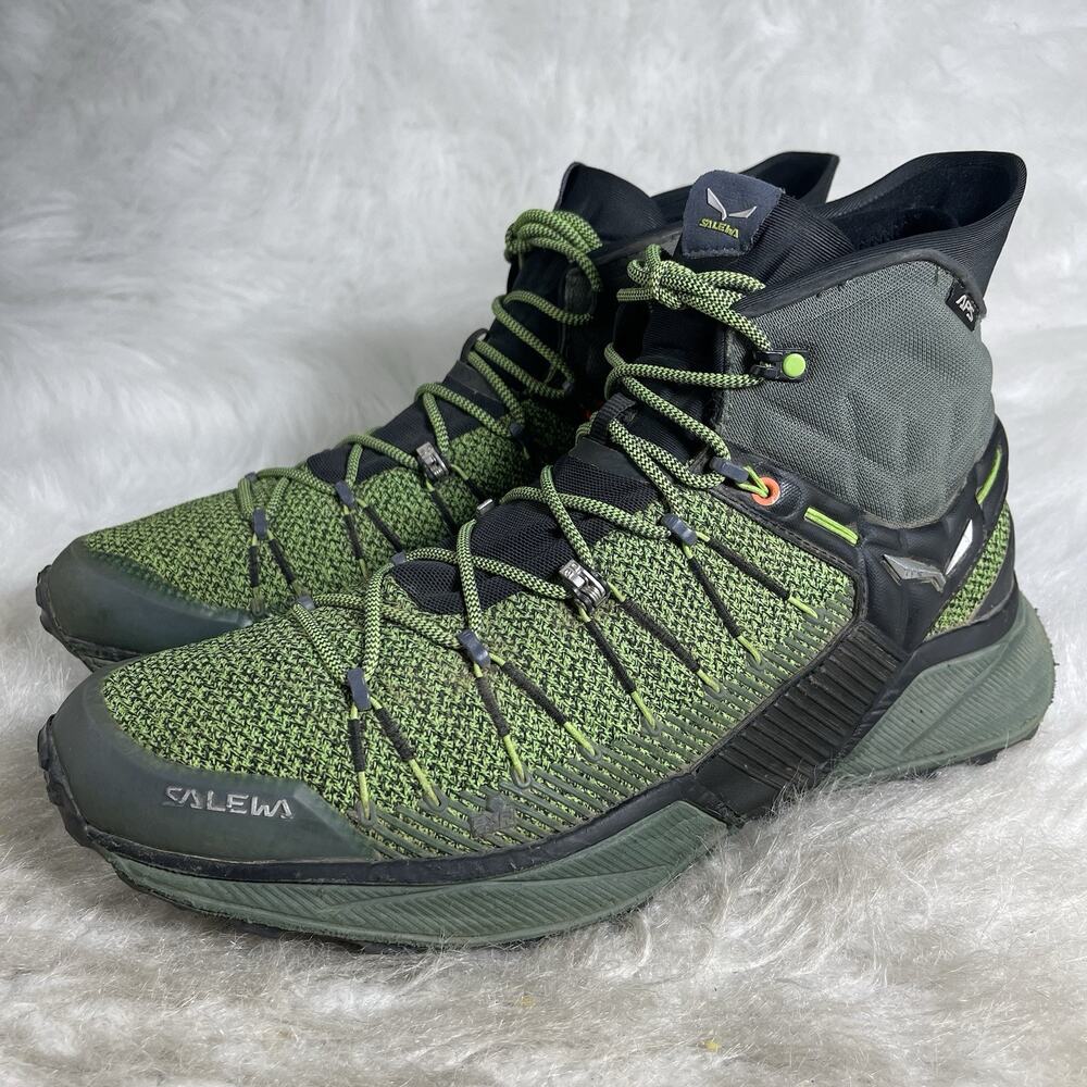 Salewa Men’s Dropline Mid Hiking Shoes Raw Green Pale Frog US 11 EU 44.5